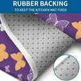 thumbnail image 4 of Purple Orange White Butterfly Pattern Bathroom Rugs Sets 3 Piece,Toilet Cover Set,Absorbent Non Slip Bathroom Mats Sets with U-Shaped Contour Rug Toilet Rug Set, 4 of 5