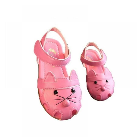 

Baby Girl Sandals Summer PU Cartoon Fashion Toddler Walking Shoes Soft Sole Non-Slip Prewalkers