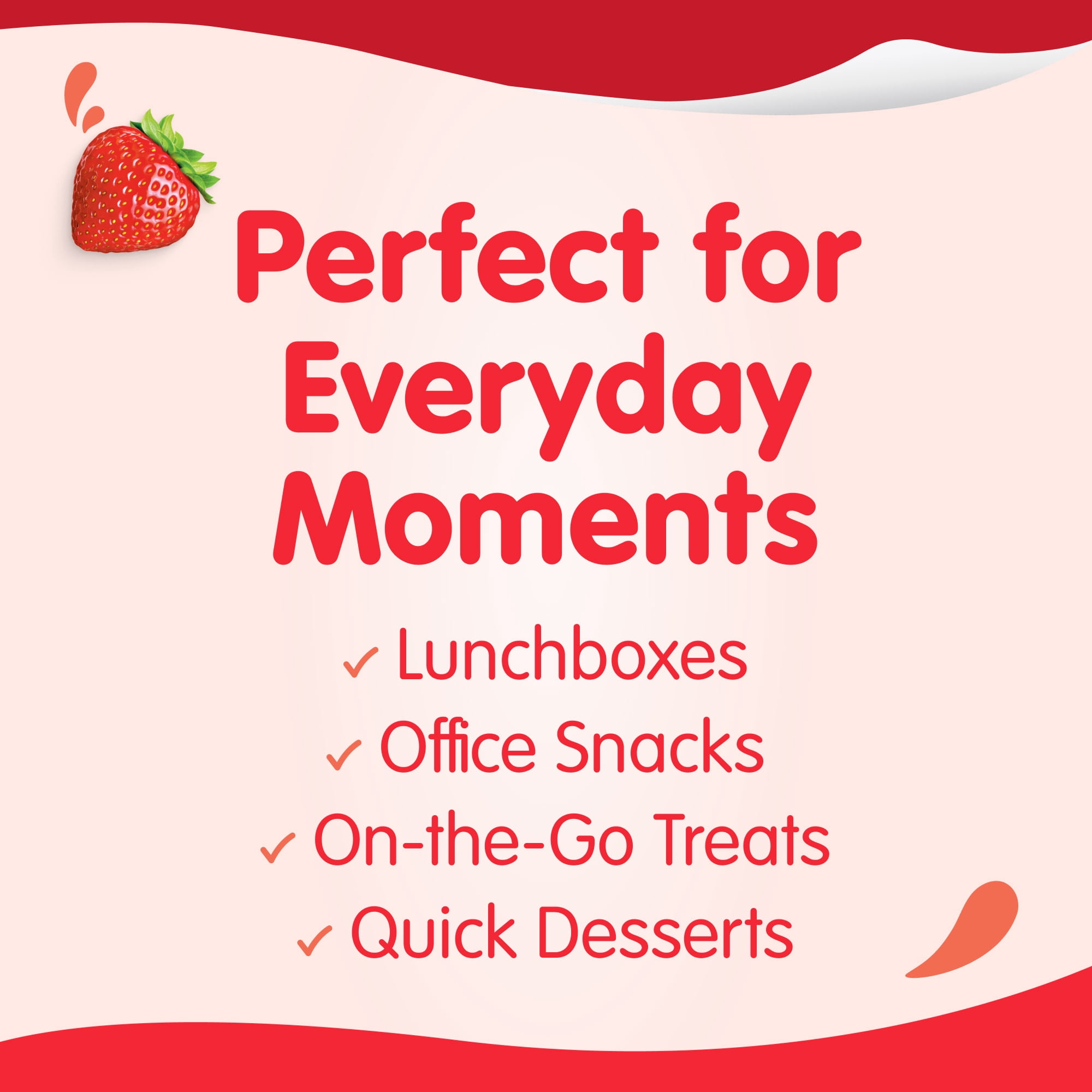 (4 pack) Snack Pack Super Size Strawberry Flavored Juicy Gels, 5.5 oz Snack Cups, 6 Count