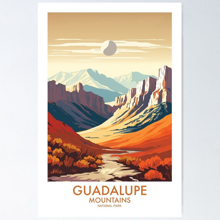 GUADALUPE MOUNTAINS NATIONAL PARK UNFRAMED Poster, 8x12
