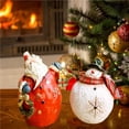 thumbnail image 2 of Toystoory 2 piezas de decoraciones festivas, adornos navideños de Papá Noel para celebraciones alegres, regalos de resina bonitos Kits de decoración para fiestas, 2 of 6