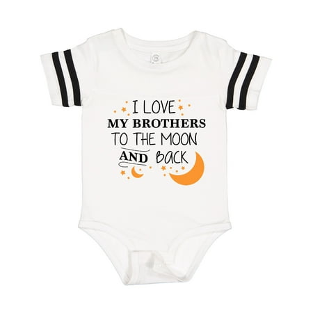 

Inktastic I Love My Brothers to the Moon and Back Gift Baby Boy or Baby Girl Bodysuit