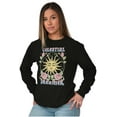 thumbnail image 3 of Boho Celestial Dreamer Sun Face Women's Long Sleeve T Shirt Brisco Brands S, 3 of 5