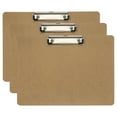 thumbnail image 1 of Uxcell 8.9 x 12.4" Horizontal Clipboard, 3 Pcs Landscape Layout Hardboard,Brown, 1 of 6