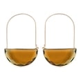 thumbnail image 1 of Semicircle Gemstone Drop Dangle Pendientes de plata para las mujeres Pendiente de gancho, 1 of 4