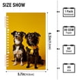 thumbnail image 3 of Dogs Black Ring Binder Notebook Journey Note Diary College Ruled Spiral Notebook Study Loose Leaf Paper A5 60 Pages, 3 of 8