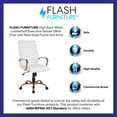thumbnail image 4 of BizChair High Back White LeatherSoft Executive Swivel Office Chair with Rose Gold Frame and Arms, 4 of 13