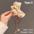 thumbnail image 1 of Fashion Autumn Winter Hair Clips Accessories Faux Fur Sweet Clamps Hairy Hairpin Pearl Tassel Headwear Plush Hair Claws TYPE 2, 1 of 8
