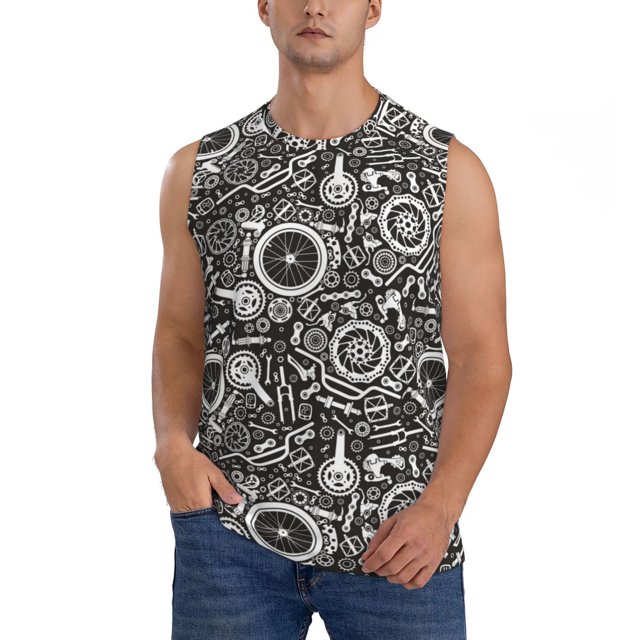 Balery Bicycles Parts Camisetas sin mangas para hombre, absorbe la humedad y protege contra el mal olor.-3X-Large