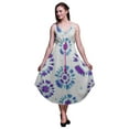 thumbnail image 1 of Bimba Tie-Dye Ladies Printed Resort Midi Drawstring Dress Spaghetti Strap Beach Wear-X-Large, 1 of 1