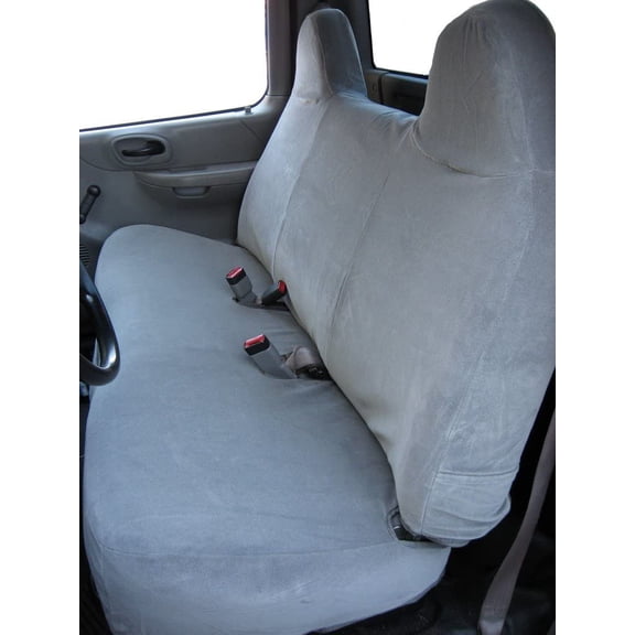 F243 1999-2007 Ford F150 and Light Duty F250 Front Solid Bottom Solid Back Bench with Molded Headrests