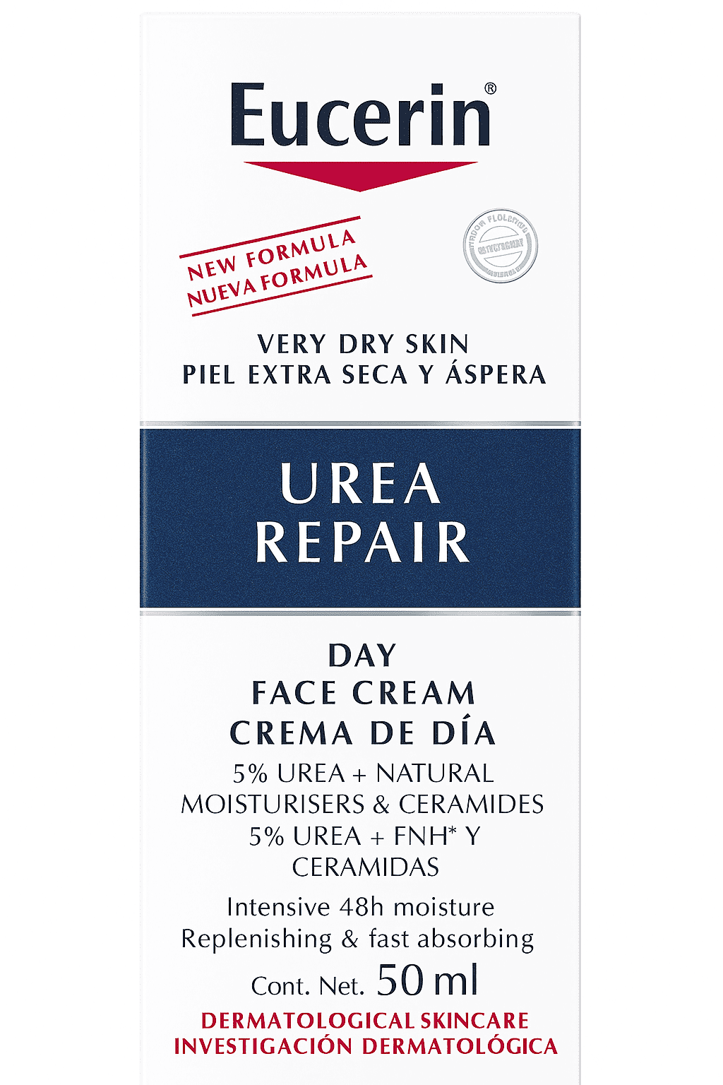 Eucerin UreaRepair Day Face Cream 5% Urea 50ml – Intensive Hydration for Dry & Sensitive Skin