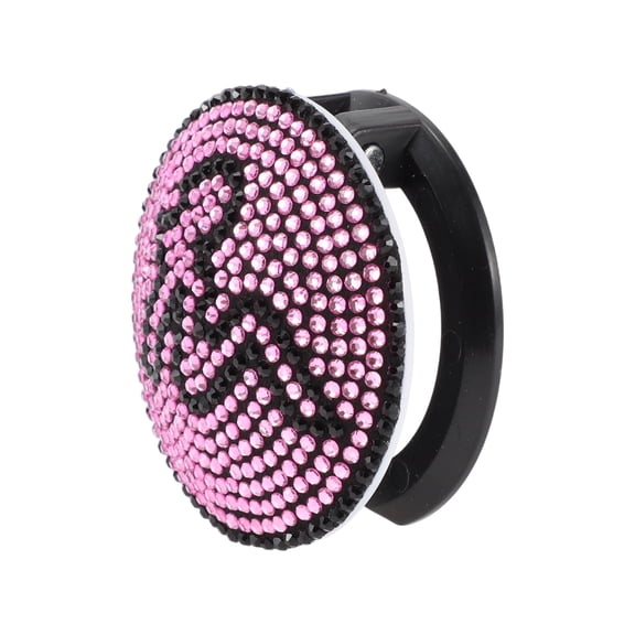 Unique Bargains Car Push Start Button Cover, Bling Engine Button Cover Universal for Car Stylish ABS 4cm Pink