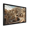 thumbnail image 2 of Designart "Architectural Fantasia Surreal Fractal VI" Landscapes Framed Wall Art Decor - Traditional White Surrealism Landscape Entryway Framed Wall Art Print, 2 of 6