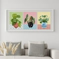 thumbnail image 3 of PixonSign Adhesive Canvas Print Wall Art Set - Vibrant Monstera Jungle Plant Pots Poster Art - Set of 3 Tropical Botanical Plants Prints Boho Colorful Wall Décor for Living Room - 12"x16"x3 Unframed, 3 of 5