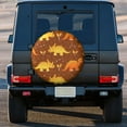 thumbnail image 3 of Kdxio Dinosaurs and Leaves for Tire Cover Wheel Protectors Tyre Covers Weatherproof Wheel Covers Universal Fit for Trailer Rv SUV Truck Camper Travel Trailers 14 inch, 3 of 8
