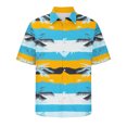 thumbnail image 7 of Njoeus Hawaiian Shirts for Men Big & Tall Shirt Funny Novelty Graphic Button-Down Shirt Casual Short Sleeve Shirts Summer Holiday Beach T-Shirts Tops 2X 3X 4X Summer Savings Yellow, 7 of 7