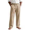 thumbnail image 6 of Akiihool Mens Trousers Casual Pants Men's Relaxed Fit Casual Stretch Pant Winter Casual Khaki,L, 6 of 9