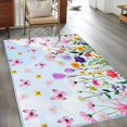 thumbnail image 2 of Kitchen Mats for Floor 3x5 Ft, Spring Floral Non Slip Area Rugs for Kitchen Bedroom Entryway, Butterflies Botanical Blue Ombre Washable Carpet Runner Rug Floor Mats for Bedroom Home Decor, 2 of 8