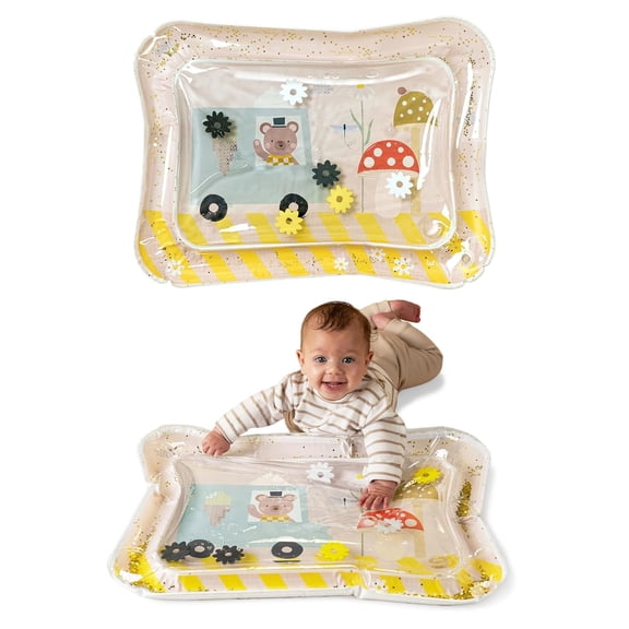 Taf Toys Tummy Time Water Mat for Babies - Stimulating Baby Water Play mat, Tummy Time Sensory Mat with Floating Toys -  Tummy Time Play Mat, Premium Water Mat for Babies, Infant Toys