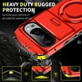 thumbnail image 6 of Decase for Google Pixel 10 /10 Pro 2025, Hard Plastic Shell Phone Case, Compatible with Mag Safe Accessories, with Ring Grip Holder Kickstand+Slide Camera Cover,Rugged Shockproof Cover,Red, 6 of 10