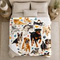 thumbnail image 5 of Cheerful Dog Breeds Collage Paw Prints, Playful Pet Portrait Pattern, Warm Flannel Blanket for Living Room and Bedroom, Dog Lovers Just Because Gift, Pet Lover Home Decor, 5 of 9