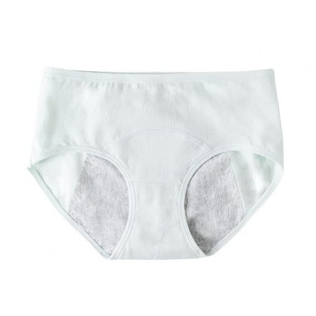 

Spdoo 1 Pack Women Menstrual Panties Mid-Rise Teen Girls Period Underpant Leak-Proof Organic Cotton Briefs
