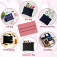 thumbnail image 3 of Bolsas de maquillaje Koolmox 20 Bulk, lisas, de lona negra, 23,5 x 17,5 cm, 3 of 8