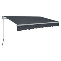 Macrout Patio Awning 10x8 Feet Sunshade Canopy for Manual Retractable Awnings, 4627 (Dark Grey)
