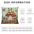 thumbnail image 5 of Nawypu  Cute Frog Throw Pillow Covers, Funny Mushroom Frog Throw Pillow Covers, Pillow Covers Decor for Kids, Living Room Bedroom Dorm Sofa Decoration, 5 of 5