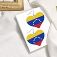 thumbnail image 4 of Heart Earrings Venezuelan Flag Dangling Heart Drop Earrings For Women Love Dangle Earrings Gift, 4 of 6