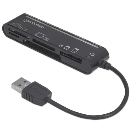 UPC: 0766623101998 | Manhattan Multi-Card Reader/Writer – Hi-Speed USB 2.0 – Support 79 Different Formats