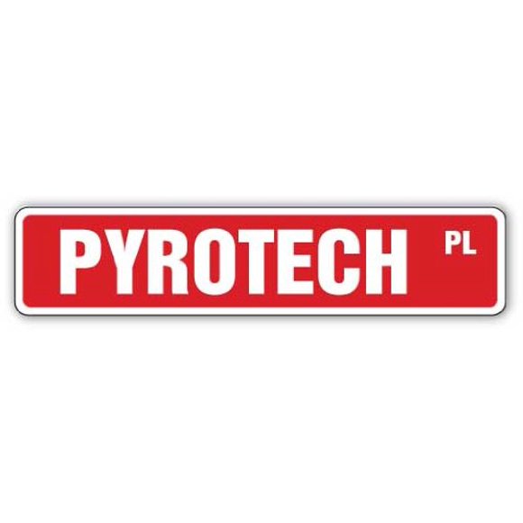 PYROTECH Street Sign Pyrotechnics Fireworks Firework Celebration Firecracker | Indoor/Outdoor | Â 36" Wide