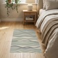 thumbnail image 3 of ODIKA 2'x3' Washable Throw Rug That Wave Minimalist Horizontal Stripe Featuring Rig Over Carpeta for Hallway, Study Room, Non-Slip Low Profile, Flatwoven, 3 of 7