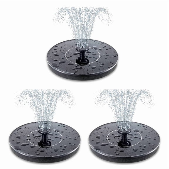 3X Solar Bird Bath Fountain Pump, Upgrade 3.5W Solar Fountain with 6 Nozzle, Free Standing Floating Solar Powered