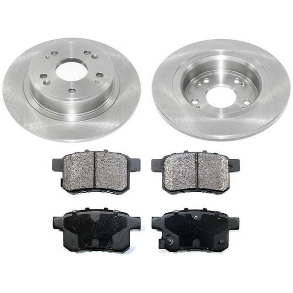 Rear Ceramic Brake Pad and Rotor Kit - Compatible with 2008 - 2017 Honda Accord 2009 2010 2011 2012 2013 2014 2015 2016