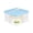 Black/8.5"/10 Count, variant on Sweet Vision Square Clear Plastic Cake Box - Blue Lid and White Base, Blue Ribbon - 8 1/2" x 8 1/2" x 6 3/4" - 10 count box