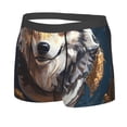 thumbnail image 2 of Daiia Oil Painting Tribal Wolf Men's Underwear Boxer Briefs, Cotton Stretch Moisture-Wicking Underwear-Small, 2 of 9
