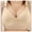 Beige, variant on Women Fashion Casual Breathable Top Bra Underwear Without Steel Ring Gathering And Adjusting Bra Underwear Scrappy Bra Women Wireless Bra Womens Wireless Bra Workout Sports Bras Womens Bras Front