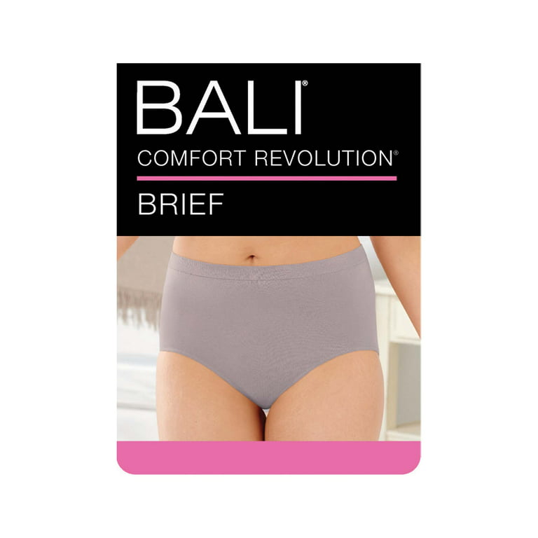Bali Women's 3-Pack Damask Microfiber Full Brief Panty, 2 Nude/1