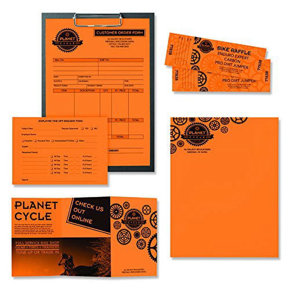 Astrobrights Color Paper, 8.5” x 11”, 24 lb/89 gsm, Cosmic Orange, 500 Sheets (22651)