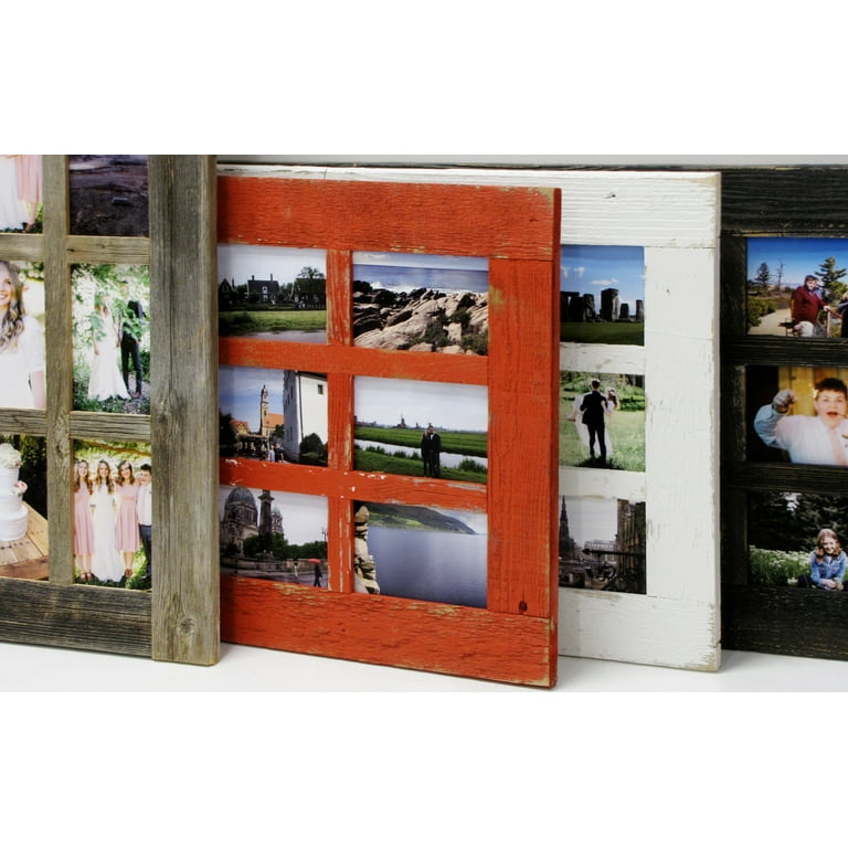 1-8X10 & 4-4X6 5 Openings Collage Multi Picture Frame Reclaimed Barn Wood  Rustic Farmhouse Gallery Wall Wedding Photo Decor Large Family 