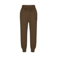 thumbnail image 6 of Tdoqot Boys Sweatpants with Pockets- Fleece Lined Elastic Waist Drawstring Casual Kids Joggers Cargo Pants Brown Size 5, 6 of 7