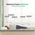 thumbnail image 2 of BEHOST 6 inch Tri Folding Memory Foam Mattress, Eco-Friendly Fire-Retardant & Portable Guest Bed, Queen Size, 2 of 8