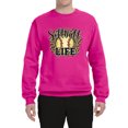 thumbnail image 3 of Softball Life Animal Print Girl Sports Unisex Crewneck Graphic Sweatshirt, Fuschia, 3X-Large, 3 of 5