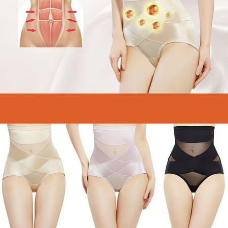 USSUMA Women Shapewear Shorts High-Waist Panty Body Shaper Underwear Deals Centre Black XL