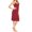 Wine, variant on QUNYINEY Casual Spring Dresses for Women Solid Sleeveless Slip Dress A-Line Crew Neck Lace Midi Sundress