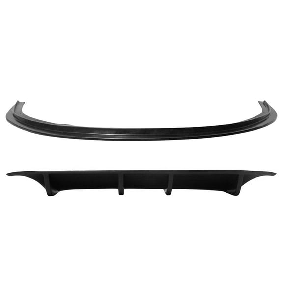 Ikon Motorsports Rear Bumper Diffuser Lip   Front Bumper Lip Compatible with 2009-2015 Nissan Maxima MDA Style PU Unpainted Underbody Bottom Diffuser Upgrade Spoiler Air Dam Chin Valance