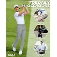 thumbnail image 5 of Lavenicole Mens Golf Pants Stretch Casual Dress Pants Elastic Waist Button Closure Lightweight with 4 Pockets Lightgray, 5 of 6
