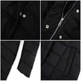 thumbnail image 3 of Giolshon Leather Puffer Jacket, Winter Coats for Women Bubble Padded Long Coat with Detachable Faux Fur Collar, 3 of 6